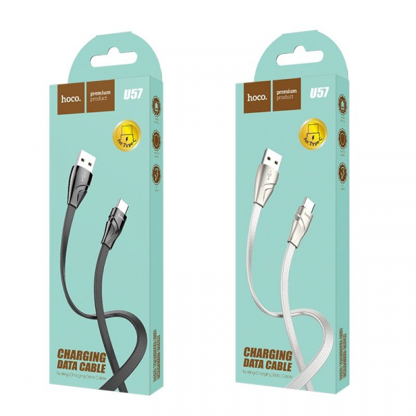 Кабель Hoco U57, USB - USB Type-C, 1.2 м, черный