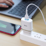 Зарядное устройство HOCO C12Q Smart, 3A, белый, 18W, кабель micro USB, QC3.0 / QC2.0
