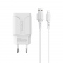 Зарядное устройство BOROFONE BA37A Speedy 2*USB, 2.4A, белый, кабель Lightning