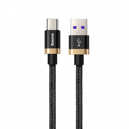 Кабель Baseus CATZH-BV1 QC 3.0, USB - USB Type-C, 2 м, quick charge 3.0, золотой