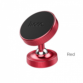 Автомобильный держатель HOCO CA36 Plus Dashboard, магнитный, красный, на клею