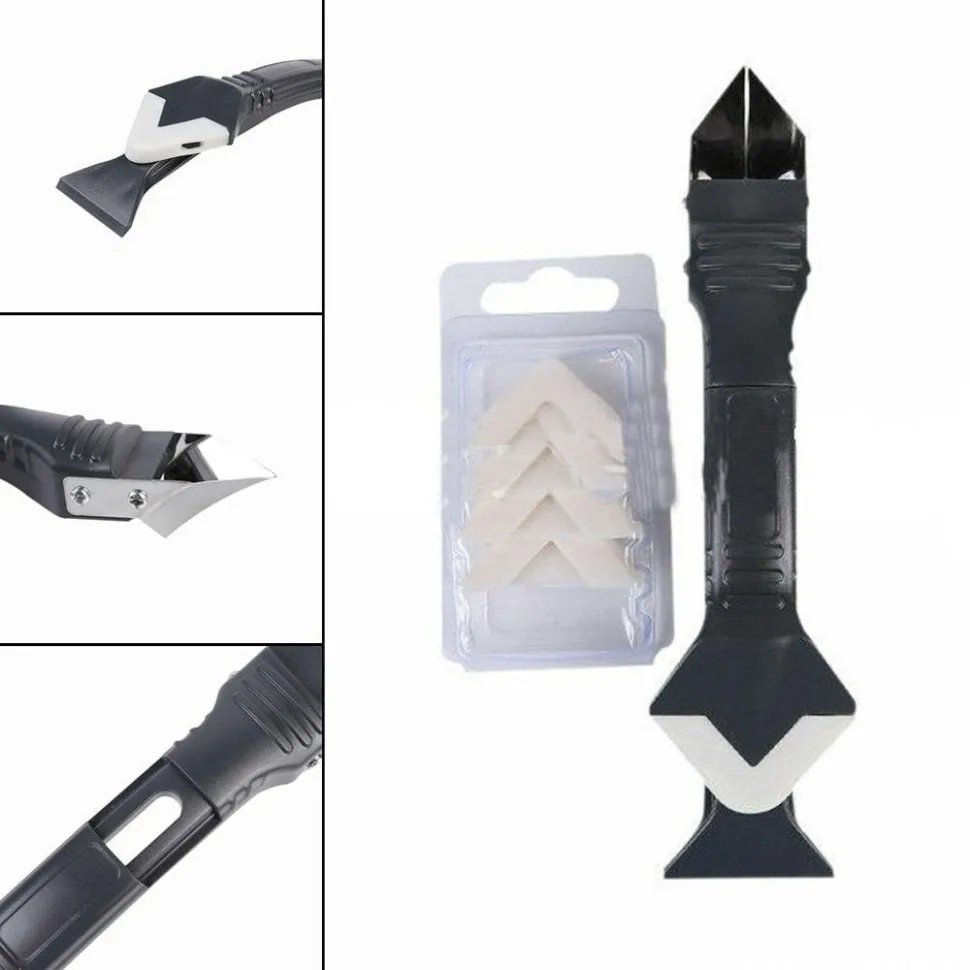 Угловой силиконовый шпатель-скребок для герметика Silicone Trowel & Scraperi
